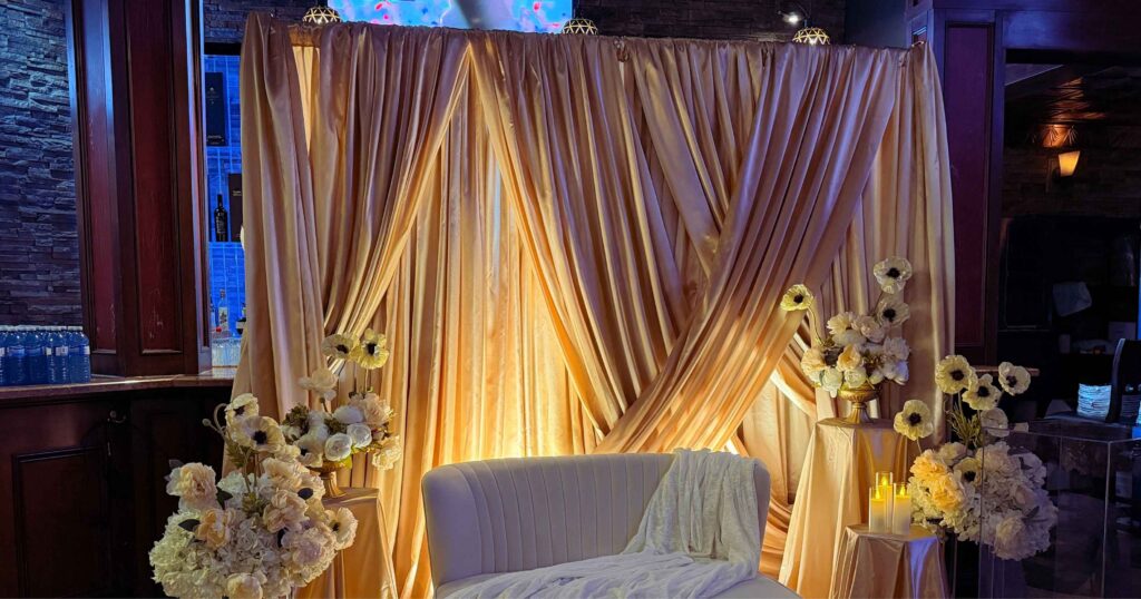 champagne wedding decor Windsor Ontario